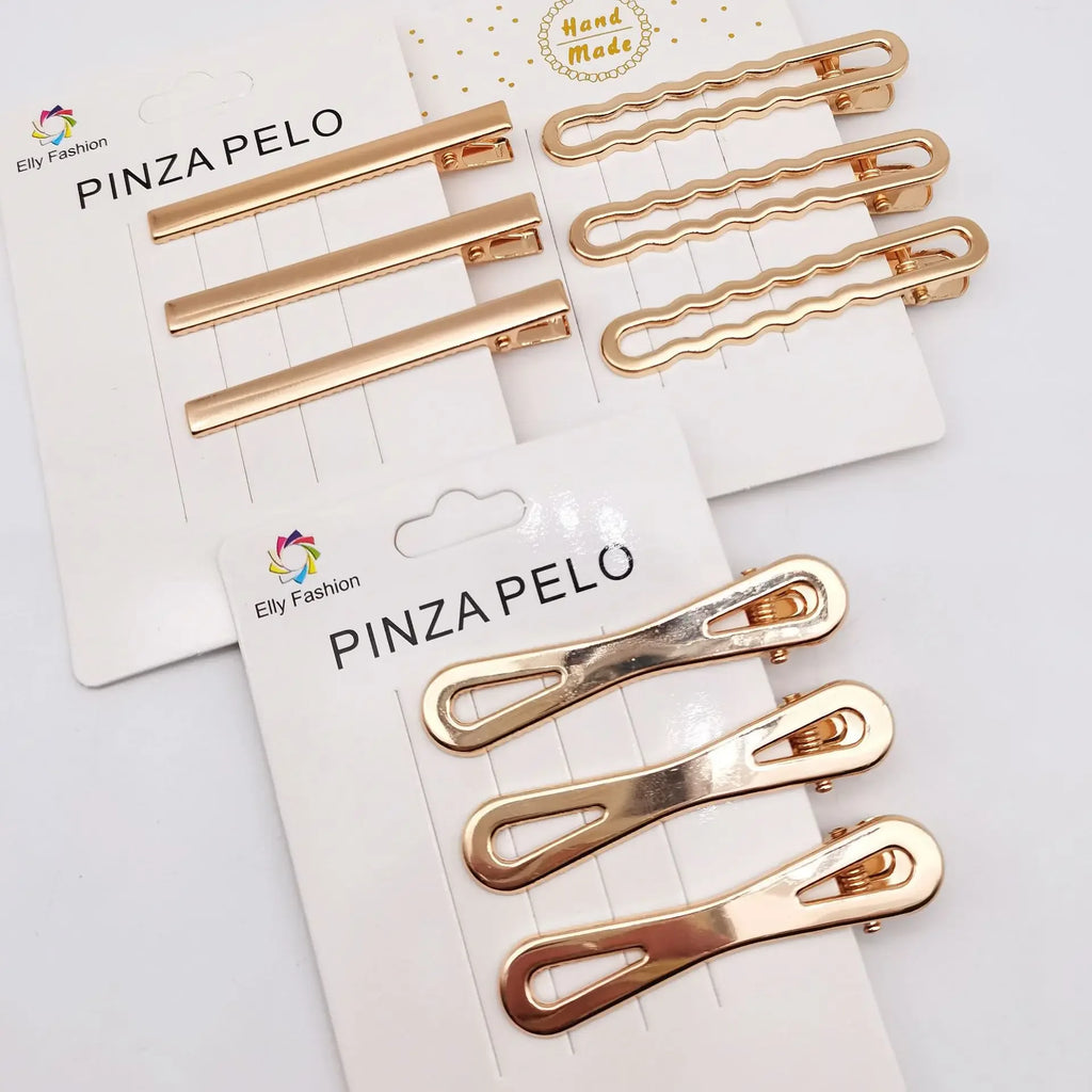 3pcs/set Korean Metal Geometric Hair Claw Barrettes Elegant Hair Clip Crab Hollow Out Hairpin Women Girl Hair Accessories 2023