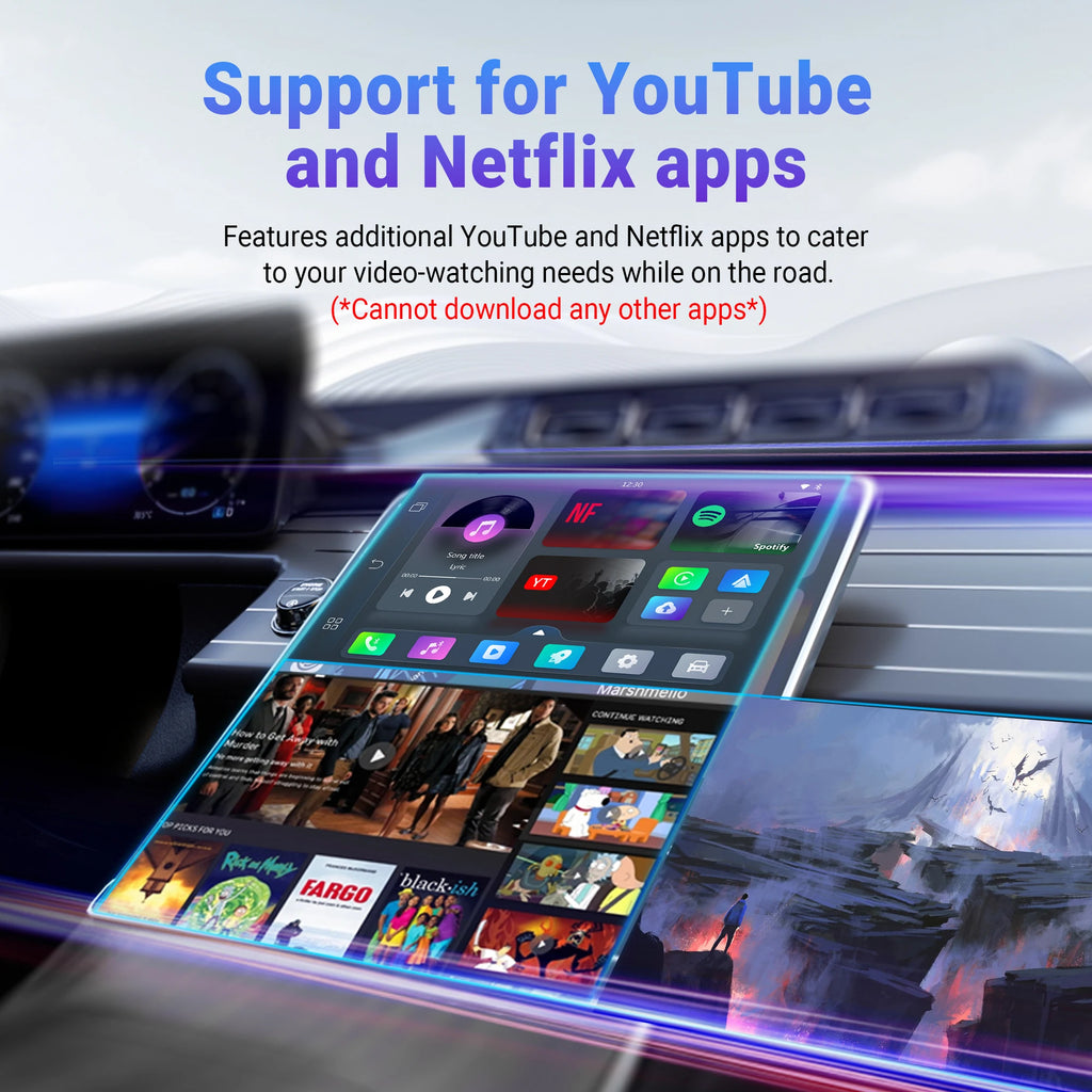 OTTOCAST Play2Video Pro Wireless CarPlay Wireless Android Auto Adapter for Youtube Netflix IPTV Car Accessories for Kia Toyota