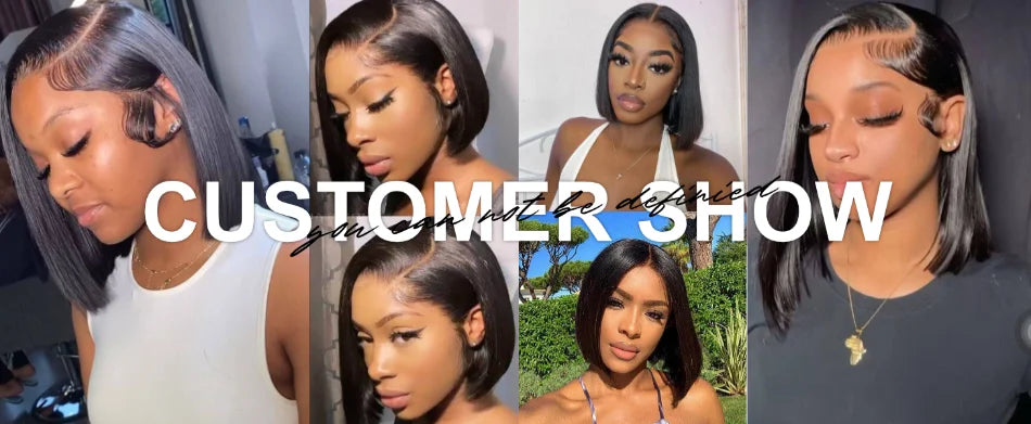 Unice Hair 13x4 Lace Front Human Hair Wigs Blunt Cut Bob Wigs 4x4 Lace Closure Wig Short Bob Wigs Deals for Women