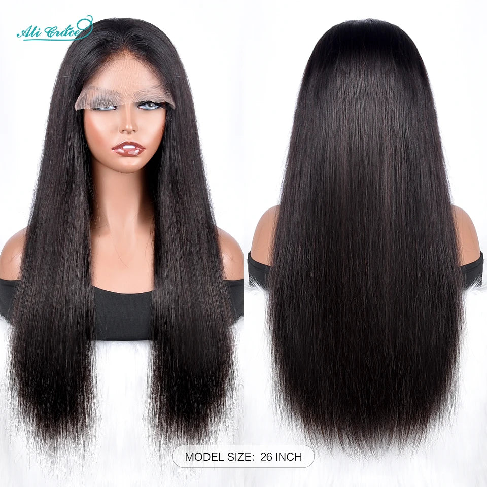 AliGrace Pro-Series Straight Hair 5x6 Lace Closure Wig 30 Inch Straight Remy Human Hair Wigs Pre-Plucked Longer and Thicker Wigs