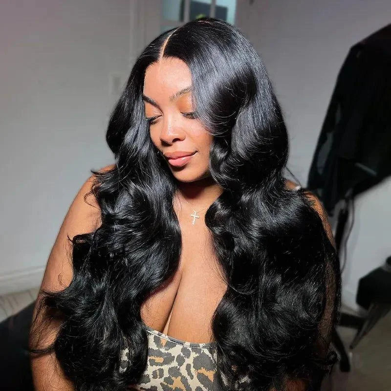 ISEE Hair Body Wave Pre Bleached Pre Plucked 7x5 Wear Go 180% Density Glueless Pre Cut Lace Closure Human Hair Wigs
