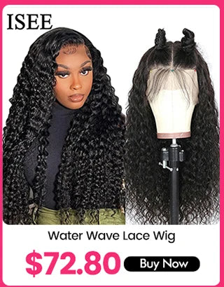 ISEE HAIR Brazilian Water Wave Wig 13x6 HD Lace Frontal Wig For Women 13x4 Lace Front Wig Lace Closure Curly Human Hair Wig