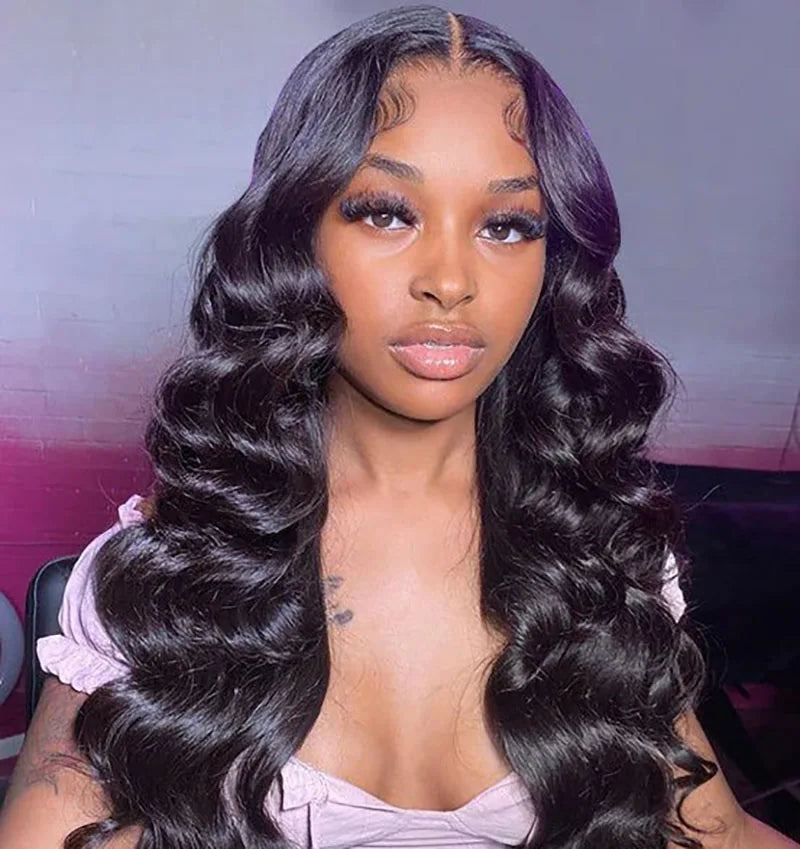 ISEE Hair Wear Go Transparent Body Wave Lace Front Wig Pre Bleached Knots Glueless Wigs Human Hair Wig Pre Cut PrePlucked