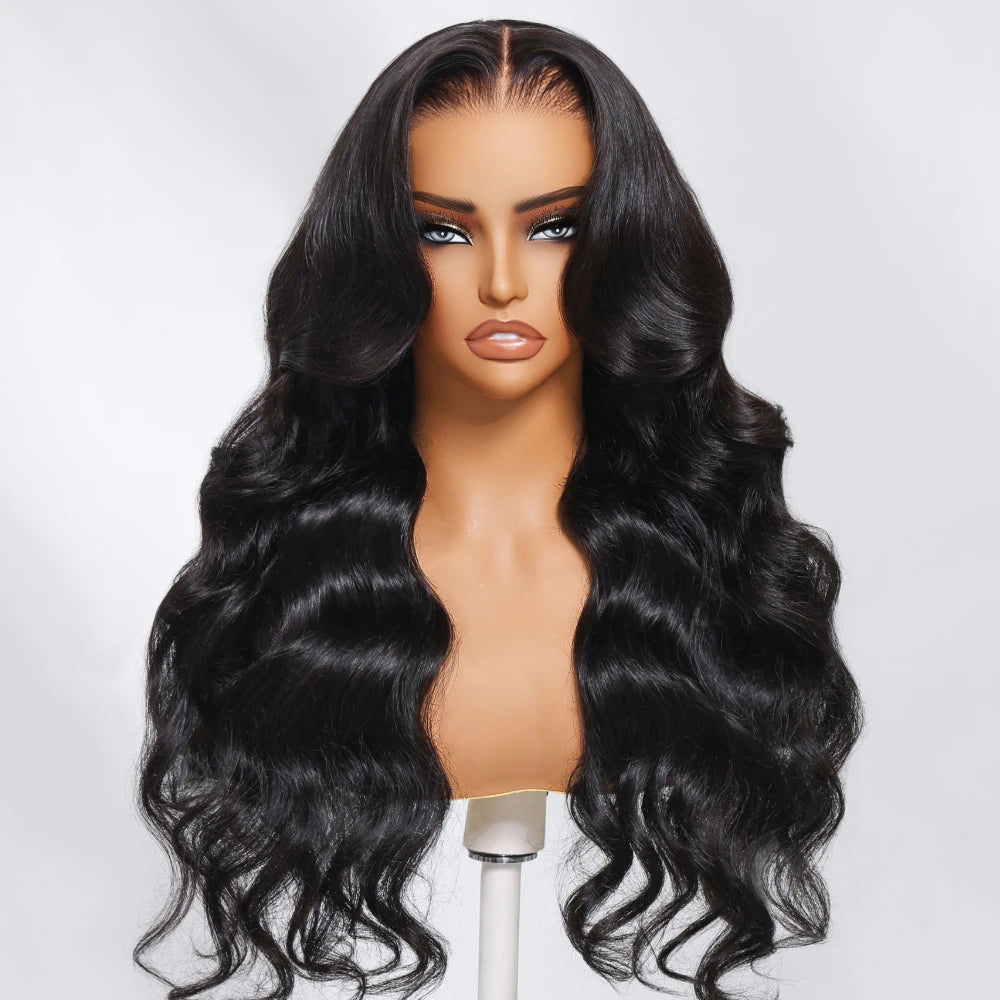UNice Hair Upgrade Drawstring 13x4 Body Wave Human Hair Lace Frontal Wig Pre Cut Pre Bleached Pre Plucked Lace Wigs 150% Density