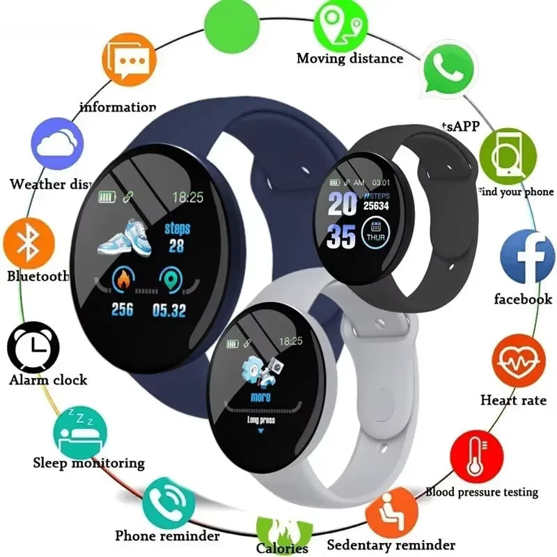 D18 Smartwatch Circular Color Screen Multiple Sports Modes Call Information Reminder Photo Taking Music Smart Bracelet 2026