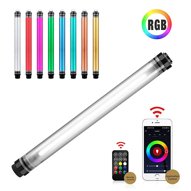 LUXCEO Q508A RGB Video Light With Remote Control 3000K-6000K 36Colors Studio Photo Lighting LED Stick For Youtube TikTok Vlog