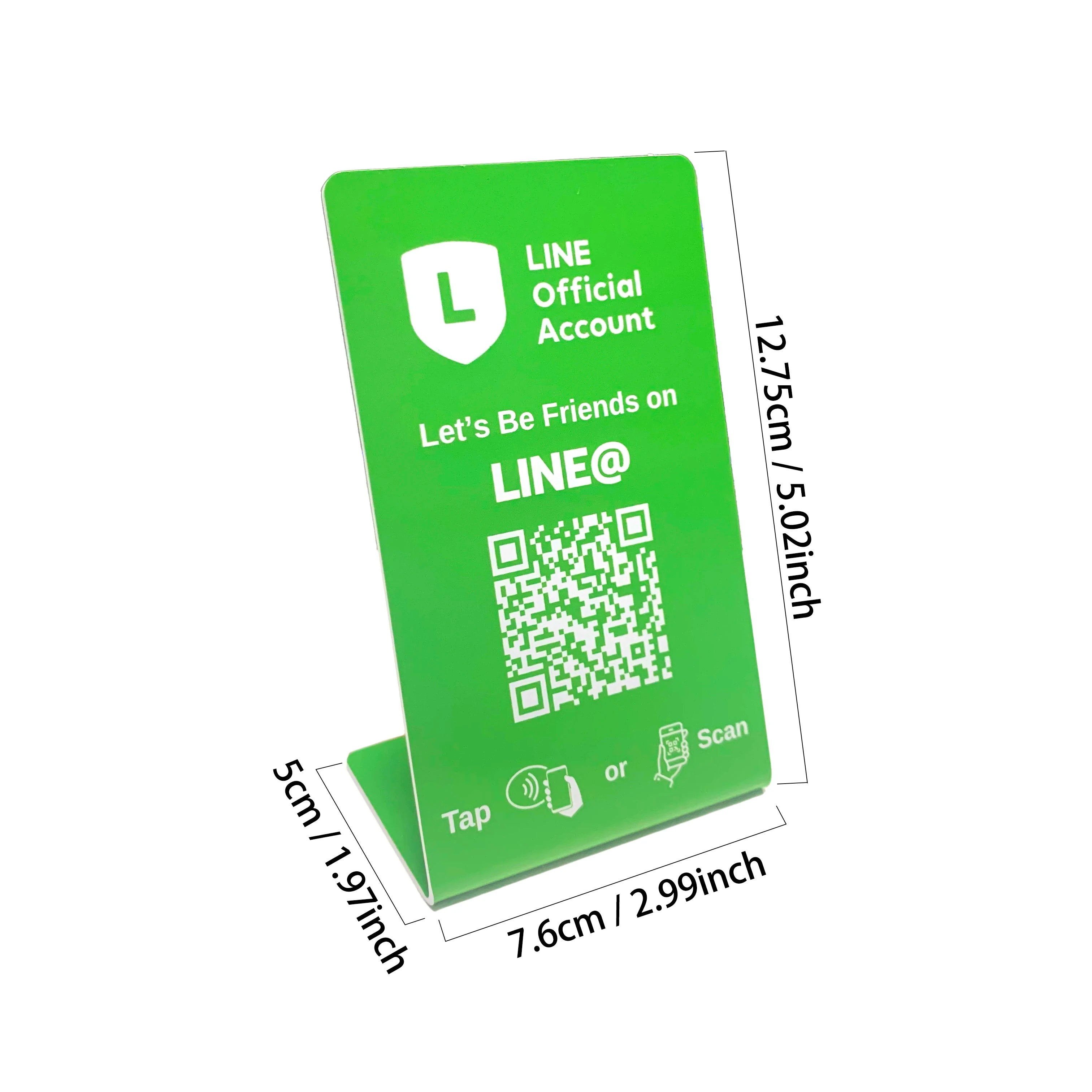 RFID NFC QR code Google Review stand display White Black Blank Pattern 13.56MHz NFC215 chip 504Bytes Patternless Social media