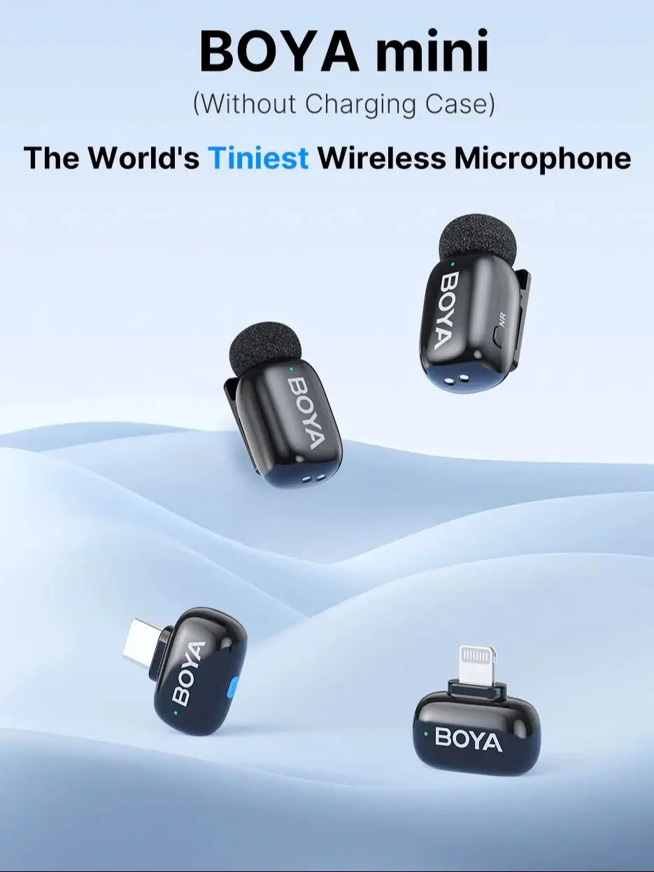 BOYA BOYA Mini Wireless Lavalier Microphone for iPhone 15/16 Android Phone USB-C Devices for Live Streaming Video Recording Vlog