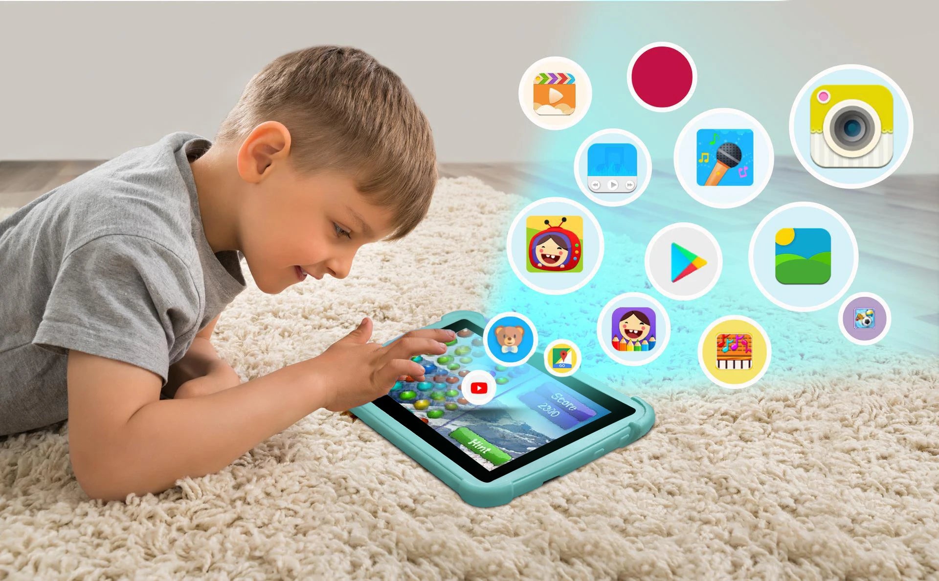 New Google Kids Tablets 7 Inch 5G WiFi Tablet Pc Quad Core 4GB RAM 64GB ROM Cheap for Children Gift Educational Learning 4000mAh