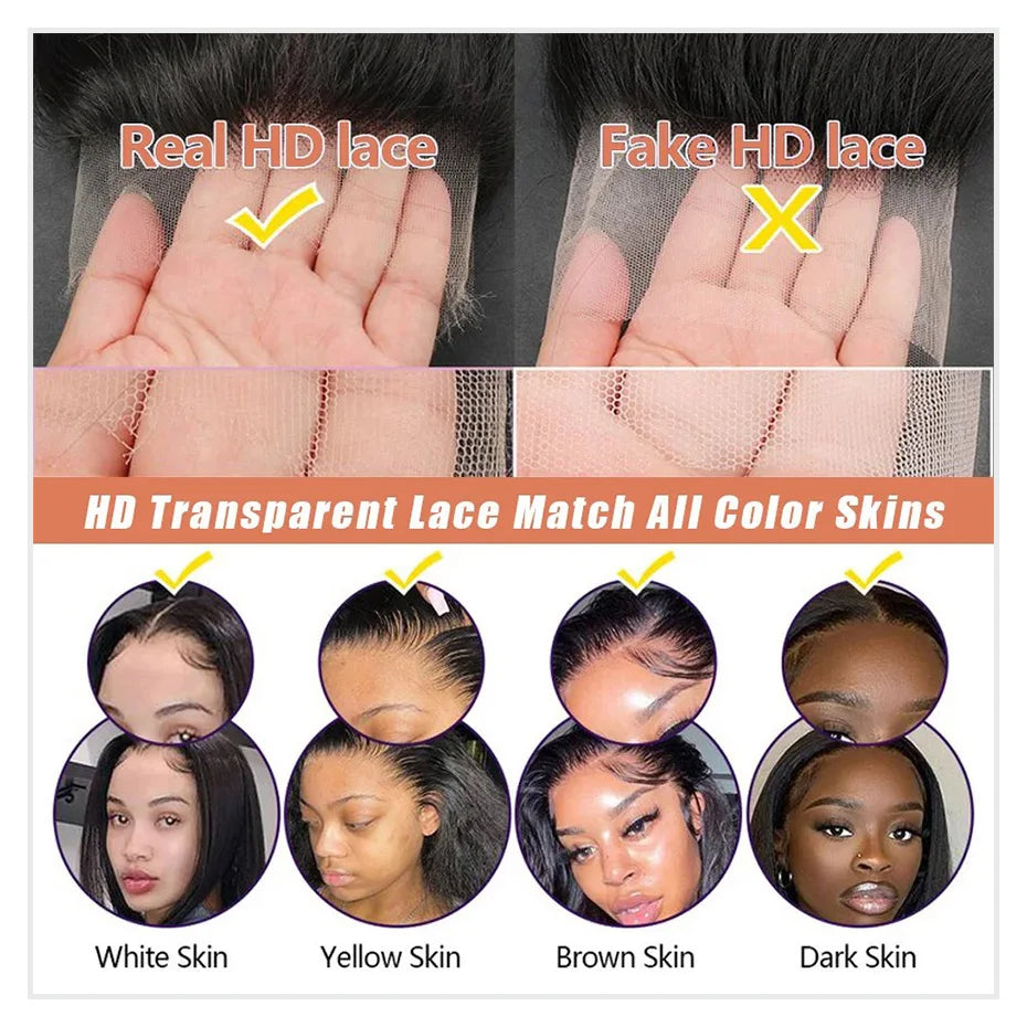 300 400 High Density Lace Wig 13x4 13x6 HD Straight Lace Front Wig PrePlucked 360 Lace Frontal Wig Vietnamese Raw Human Hair Wig