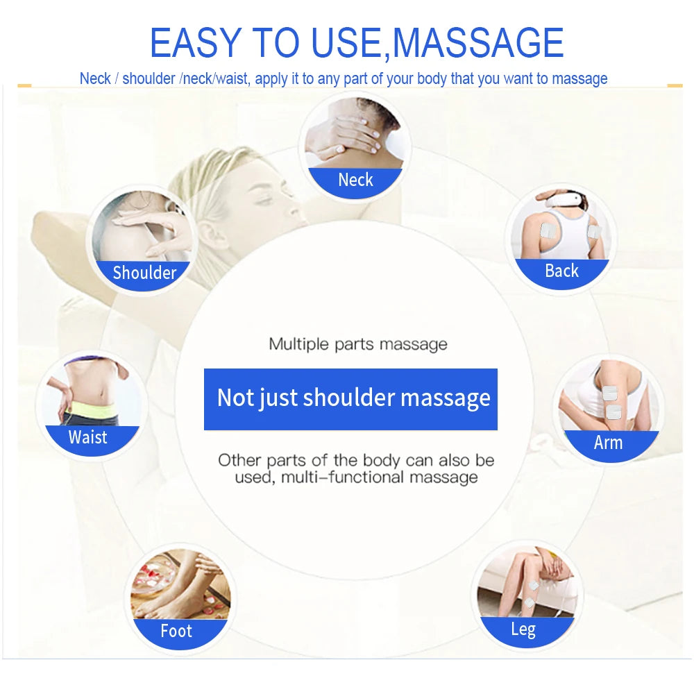 12 Modes Low Frequency Therapy Device TENS Machine EMS Muscle Stimulator Electronic Pulse Massager Myostimulation Apparatus