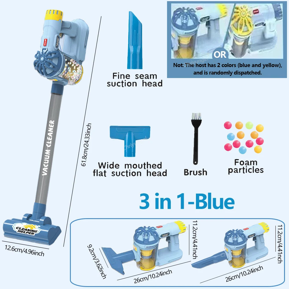 Kids Simulation Electric Vacuum Cleaner Cleaning Set for Toddlers Role Play Housekeeping Educational Toys Girl Boy Gifts
