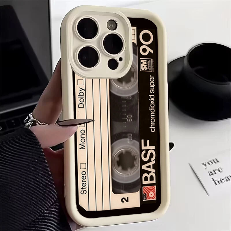 Lucky Tape Pattern Silicone Soft Phone Case For iPhone 17 16 15 14 13 12 11 Pro Max X XS XR 7 8 Plus 16E Shockproof Back Cover