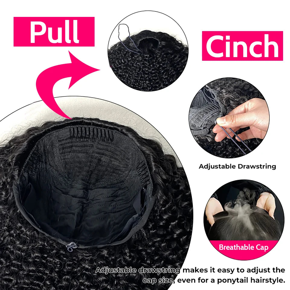 ISEE Hair Wigs Gluless 250 density Water Wave Half Wig Natural Headband Wigs  Flip Over 100% Human Hair Wigs