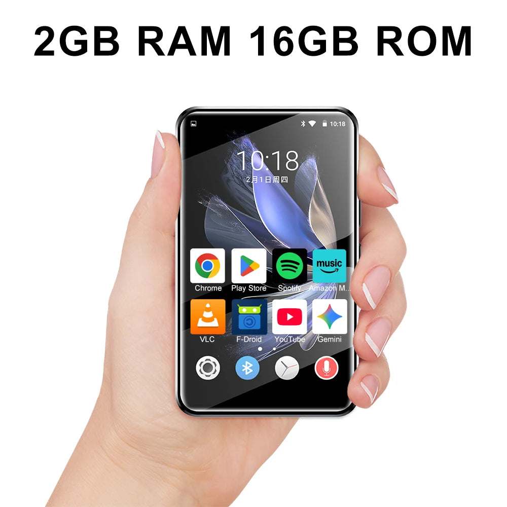 Famue MP3 Player Android 13 with Bluetooth and WiFi，MP3 MP4 Player with Spotify，Audible，Pandora，Standalone / Networked Version