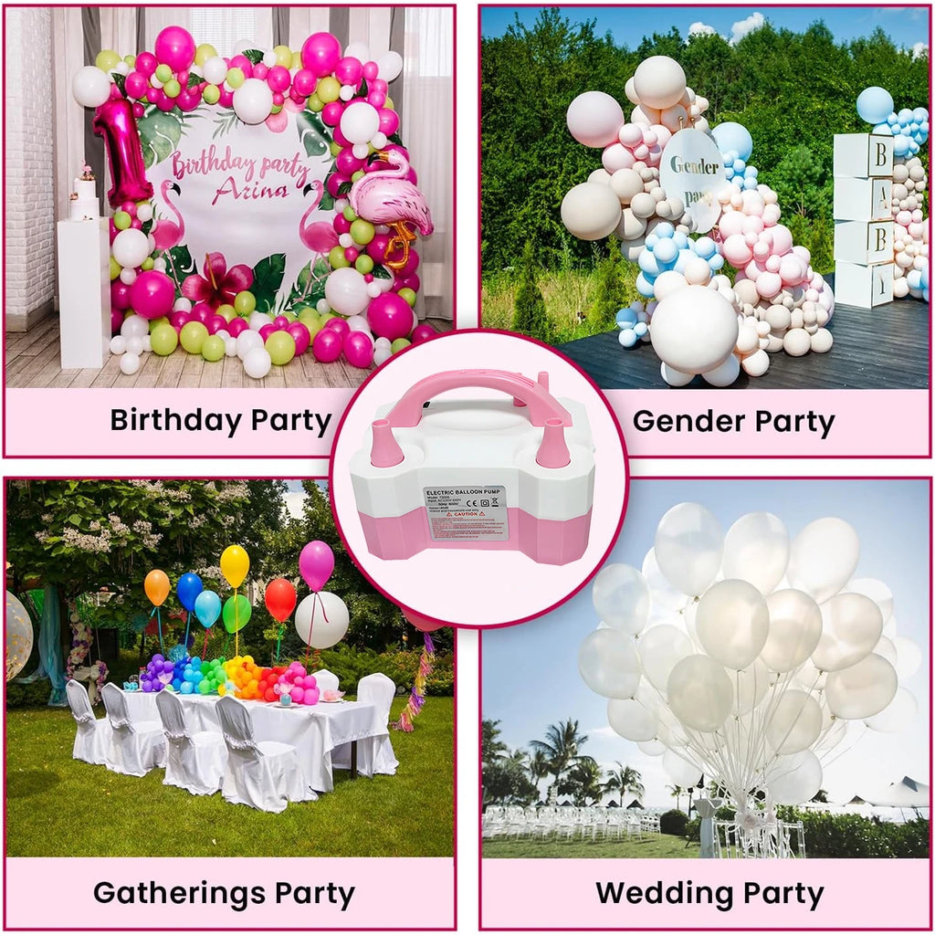 600W Electric Balloon Pump Action Plastic Iator For Party Ballon Tool UK Plug