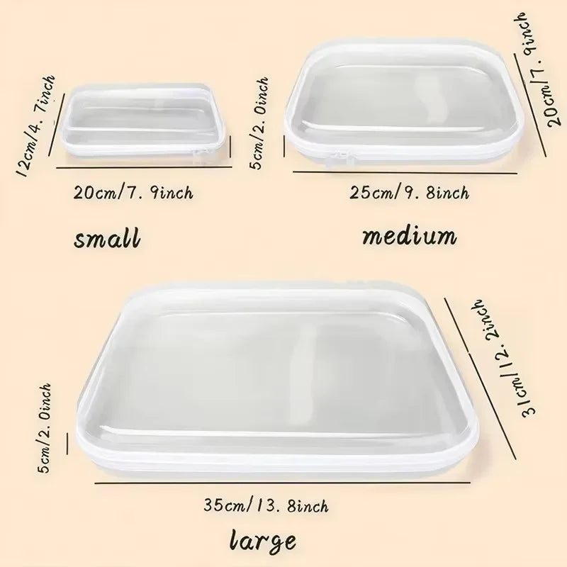 Plastic Zippered Pouch Hard Bins Storage Bins Stackable Waterproof Zippered Hard Pouch Clear Hard Shell Zipper Case