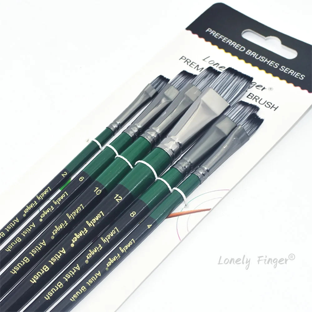 6/24pcs Artist Paint Brushes Set Artist Paintbrushes For Acrylic Oil Watercolor Acrylic Painting For Body Face Rock Canvas