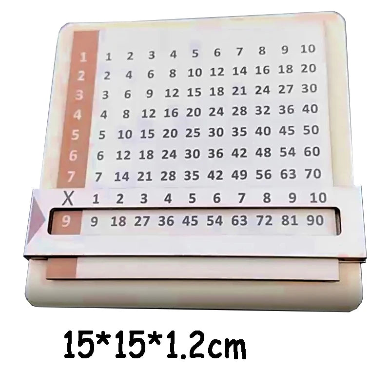 Children Wooden Slidable Multiplication Tables Montessori Toys Math Counting Board Teaching Tool Learn Educational Toys for Kids