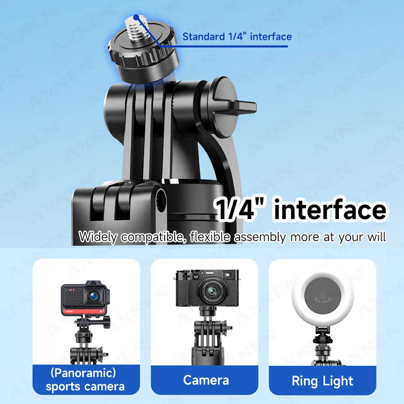 AXNEN New 1.7M Wireless Selfie Stick Tripod Foldable Stand For Gopro Action Camera Smartphones Balance Steady Shooting Live Vlog