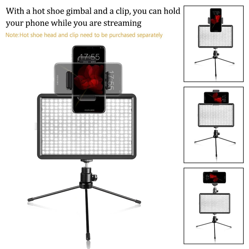 6/8 Inch Video Led Light Photography Selfie Dimmable Video Fill Light for Photo Studio Live Stream Fill Lamp No Tripod Stand