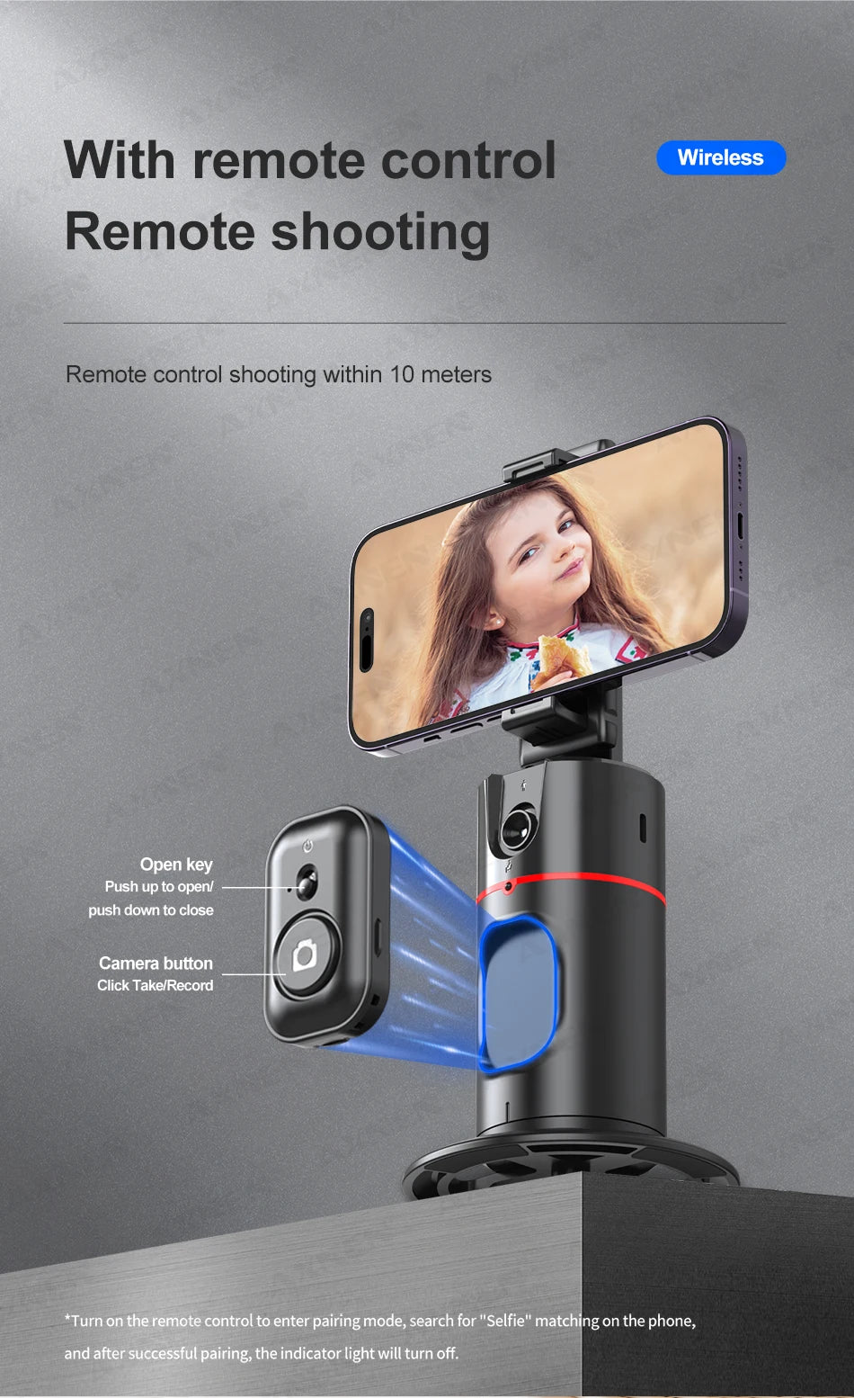 P02 Auto Face Tracking Stand 360° Rotation Phone Holder Desktop Following Gimbal Stabilizer for Smartphone Live Vlogging Video
