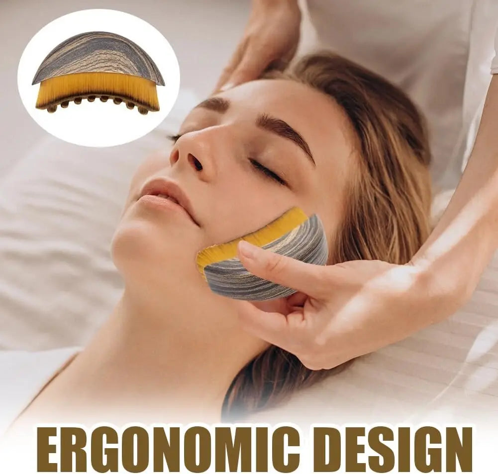 Lymphatic Contour Face Brush Lymphatic Drainage Reduce Puffiness Relief Fatigue Facial Massager Face Chin Skin Sculpting Tool