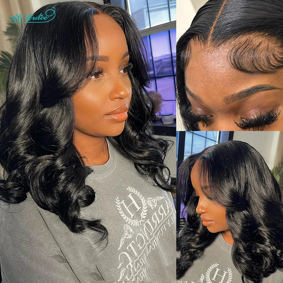 Ali Grace Body Wave Lace Closure Wig Brazilian Hair Bob 4x4 Closure Human Hair Wigs For Women Preplucked Short Bob Lace Wigs