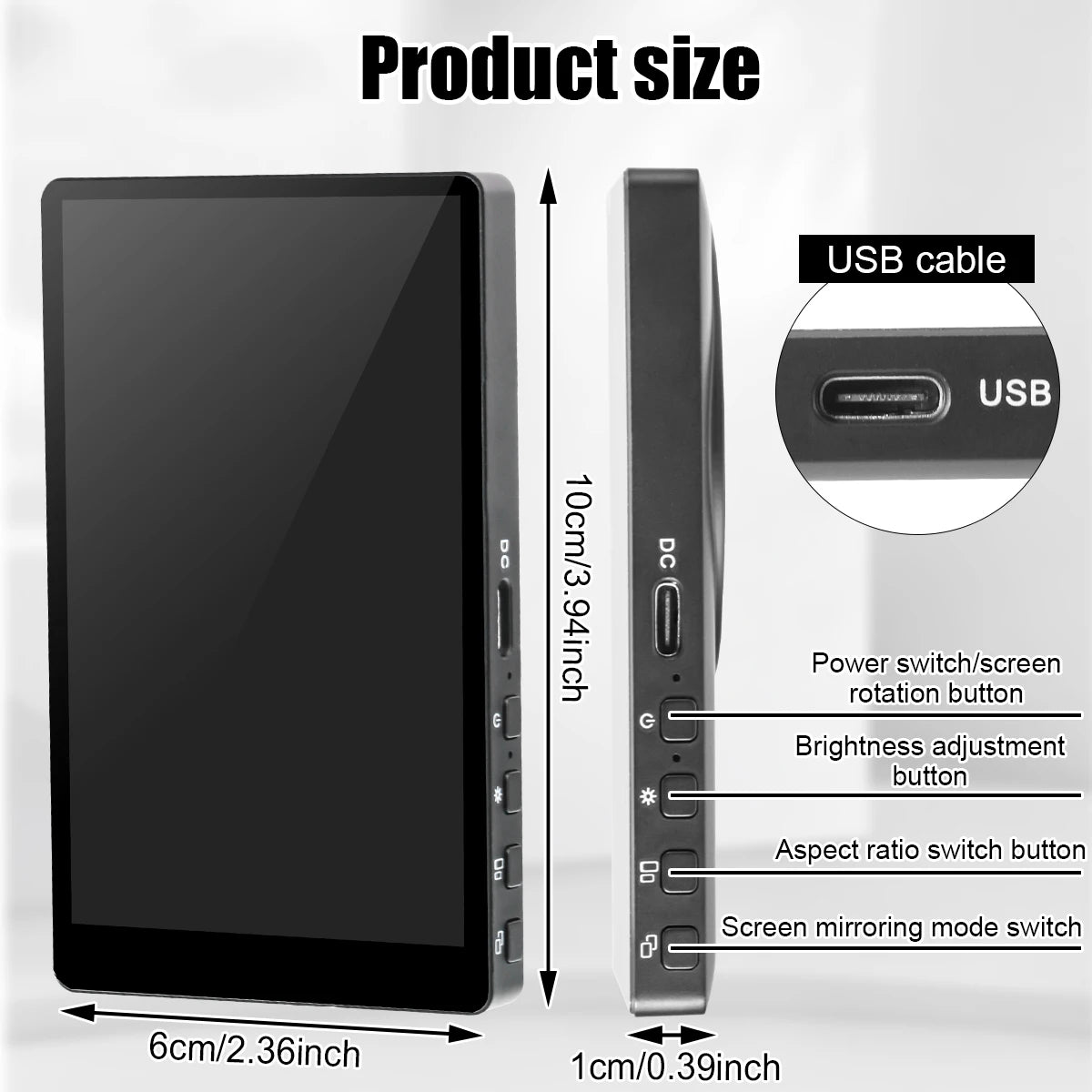 Mobile Phone Wireless Magnetic Selfie Monitor Screen For Smartphone Vlog Live Stream Video Recording for iPhone Android phone