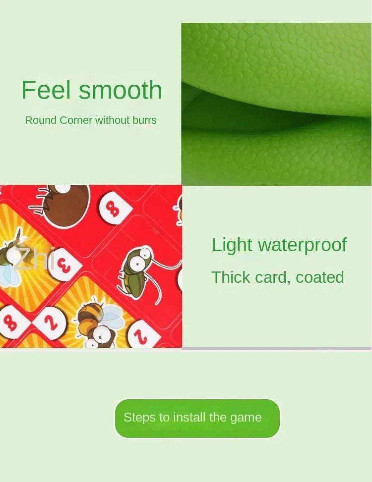 Frog Tongue-Sticking TikTok Same Funny Toy Lizards Mask Two-player Card Game Desktop Interactive Toys Parent-child Party Games