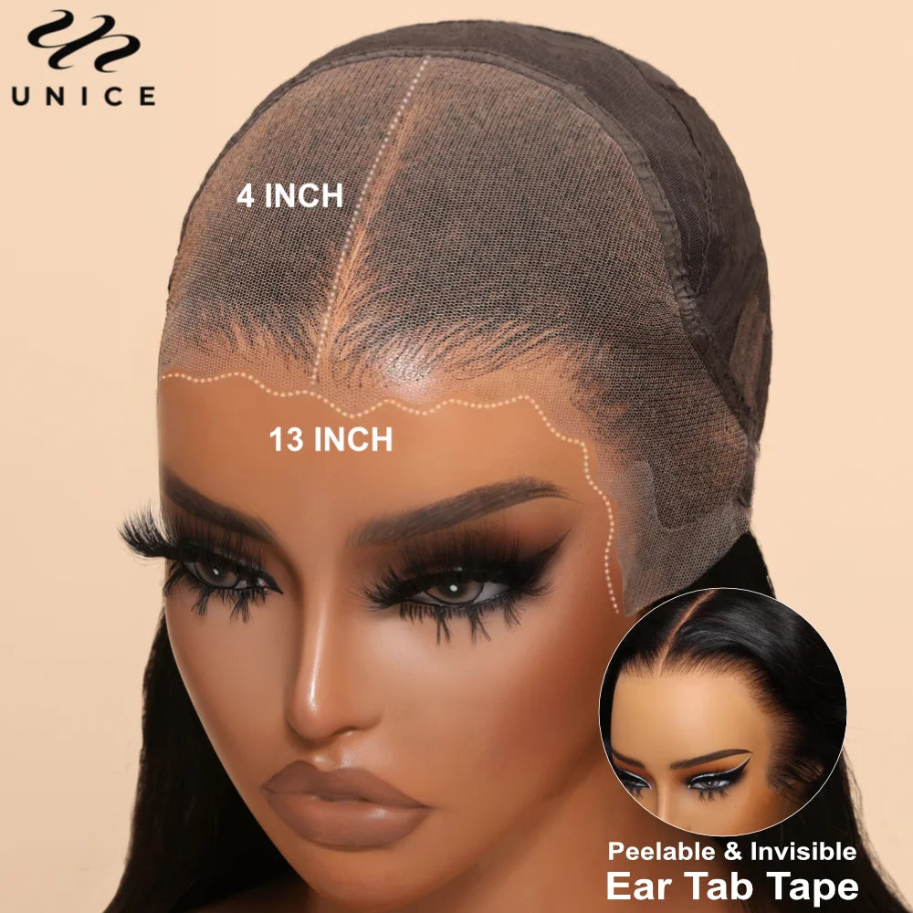UNice Hair Pre Everything 13x4 Frontal Wig Human Hair Yaki Straight Bob Wig Pre Bleached Pre Cut Short Bob Lace Front Wigs