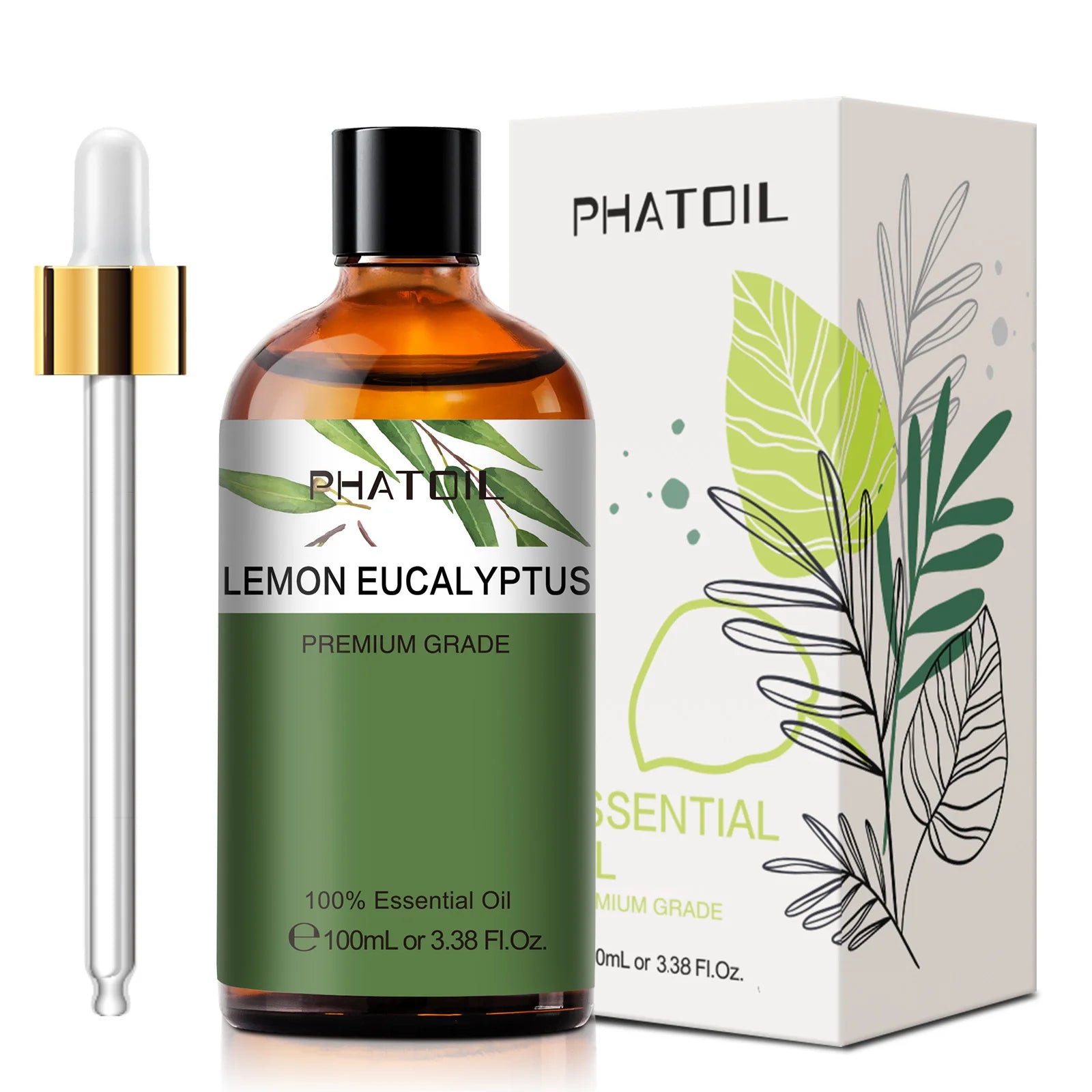 PHATOIL 100ML Spearmint Pure Natural Rose Essential Oils for Humidifier Diffuser Spa Massage Clove Bud Oregano Helichrysum