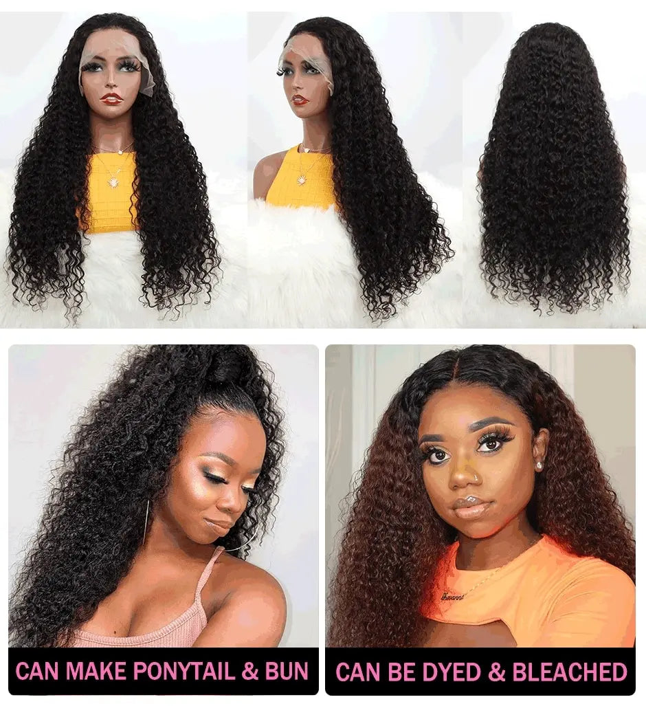 ISEE HAIR Brazilian Water Wave Wig 13x6 HD Lace Frontal Wig For Women 13x4 Lace Front Wig Lace Closure Curly Human Hair Wig