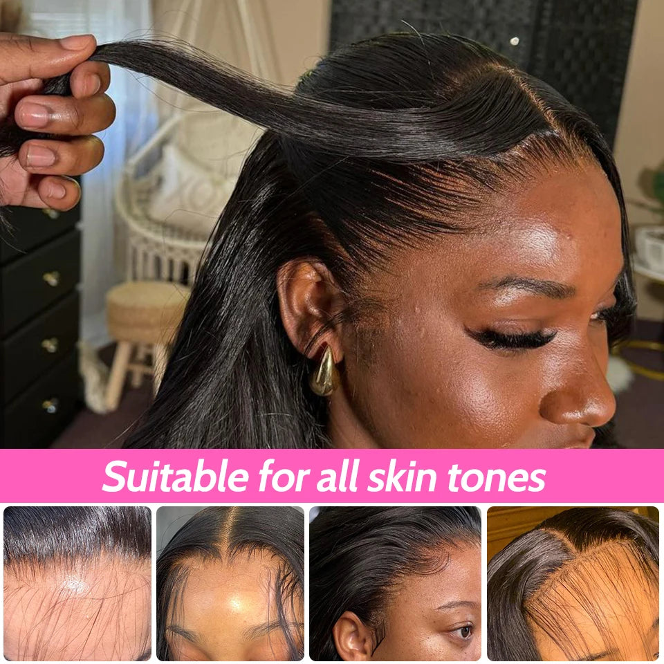 ISEE HAIR Wear And Go Glueless Human Hair Wig Bob HD Lace Straight Short Bob 7x5 Lace Frontal Pre Plucked Human Wigs Ready To Go