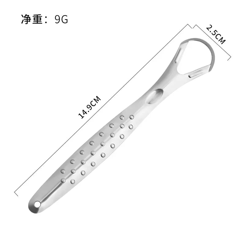 혀클리너 1pc Stainless Steel Tongue Scraper Cleaner Fresh Breath Cleaning Coated Tongue Toothbrush Oral Hygiene Care Tools