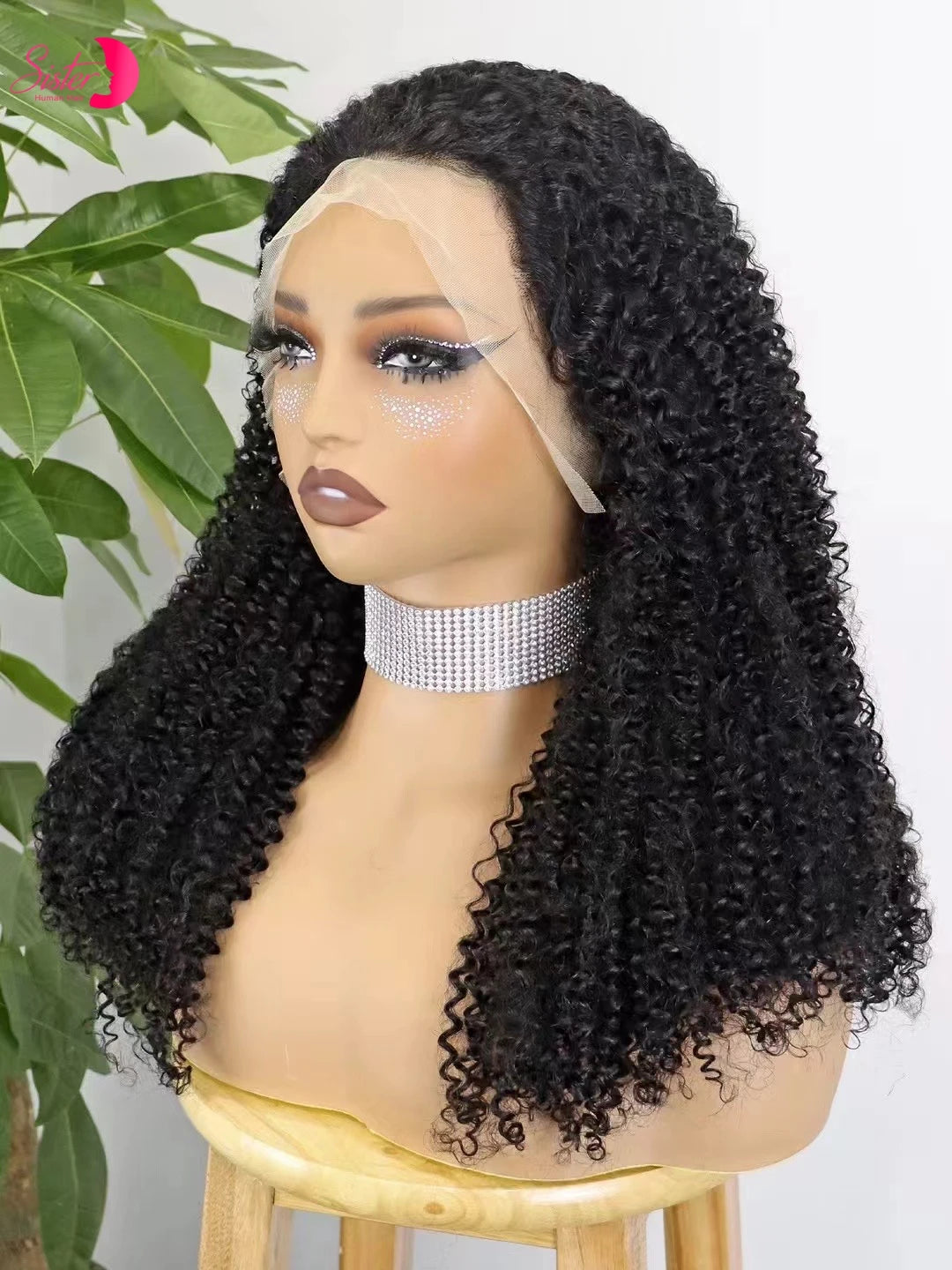 Premium 350% Density Kinky Curly Human Hair Wig - 13x4 Lace Front Bob Wig for Women