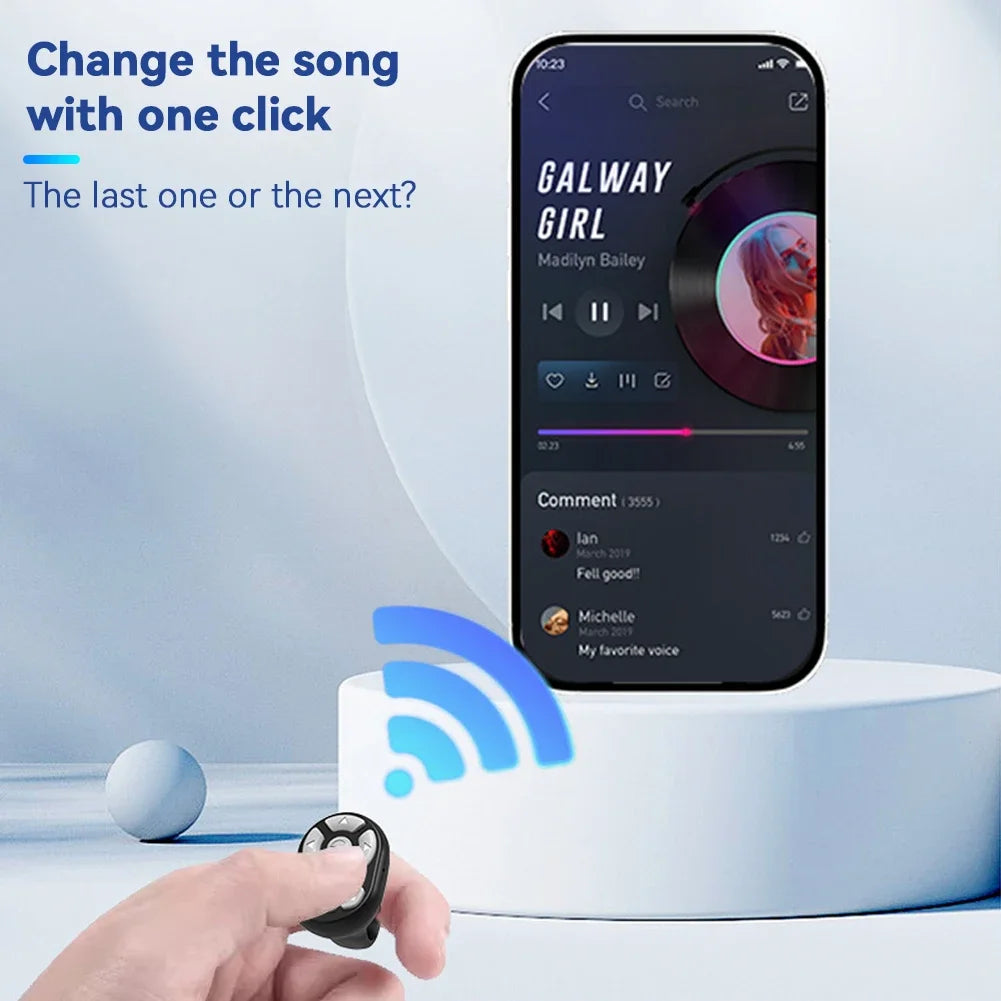 Multi-function Bluetooth Ring Remote Control Portable Fingertip Selfie Video Controller Automatic Page Turner Browsing For Phone