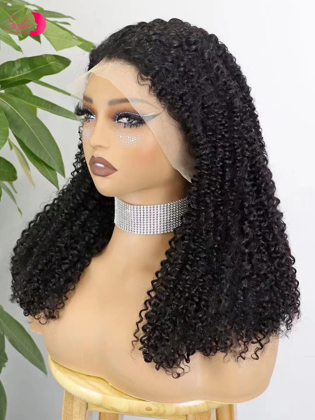 Premium 350% Density Kinky Curly Human Hair Wig - 13x4 Lace Front Bob Wig for Women