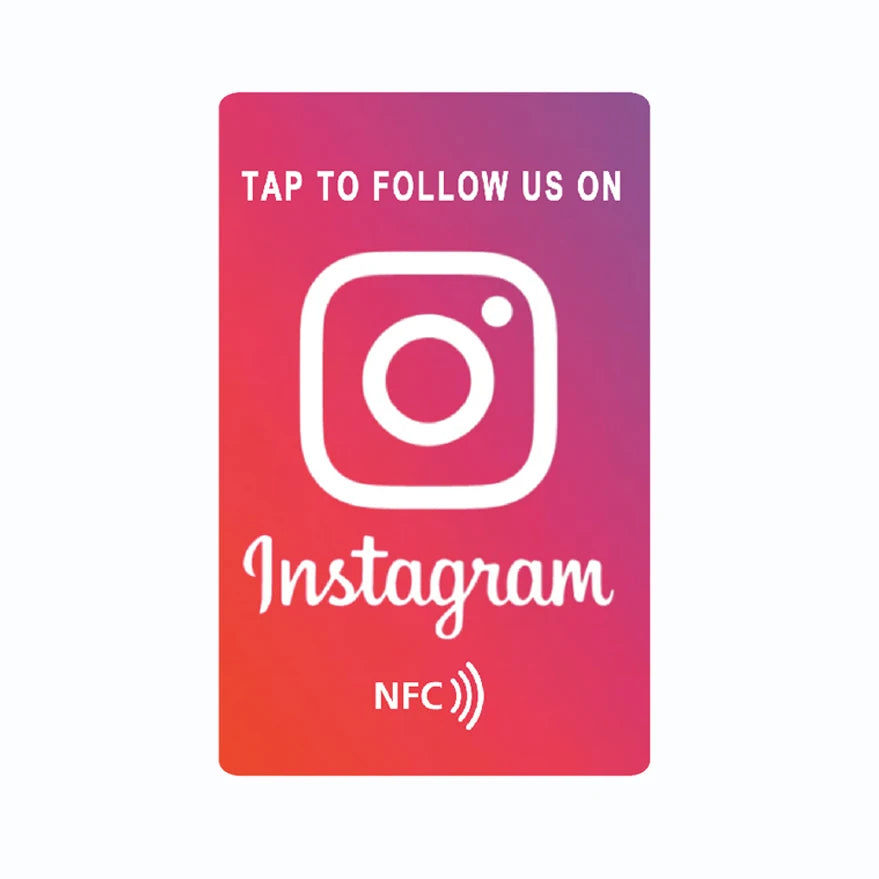 Instagram NFC Card Increase Your Follows Tap to Follow PVC Material Standard Card Size