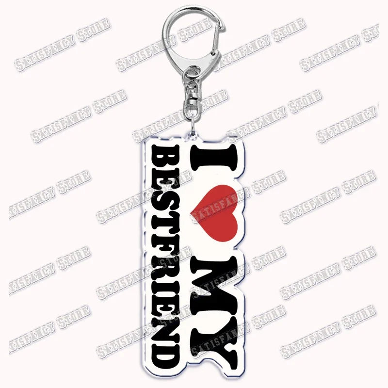 Custom I Love You My Fictional Boyfriend Awesome Girlfriend Keychain Emo Boys Hot Wife Mom Dad Key Ring Keychains Bf Gf Gifts