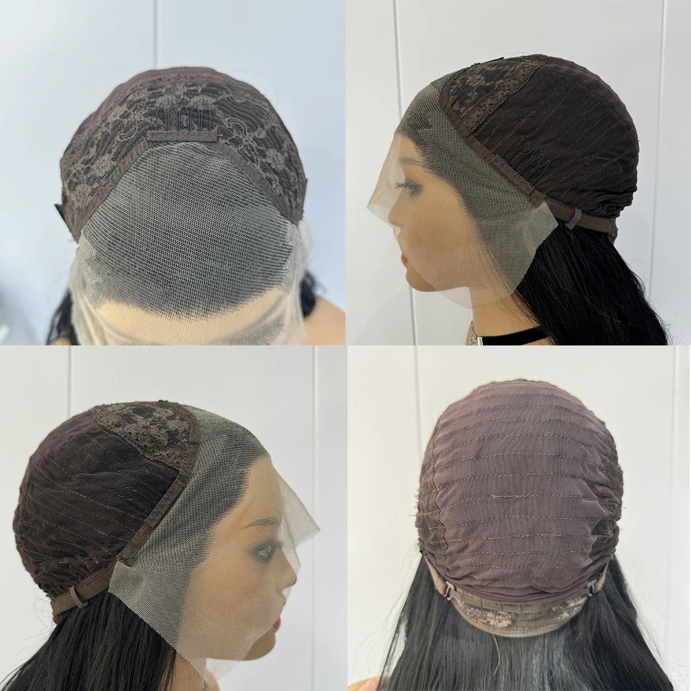 Black Wig Synthetic Lace Front Wigs For Women Long Hair Body Wavy Heat Resistant Fiber Front Lace Glueless Wig Daily Use Cosplay