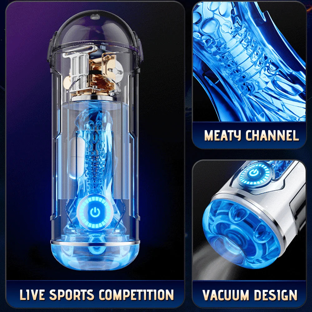 Sex Toys Male Masturbator Cup with Suction Mount Heating Rod Vaginal Penetration Pocket Pussy Masturbator Toy Adults Goods