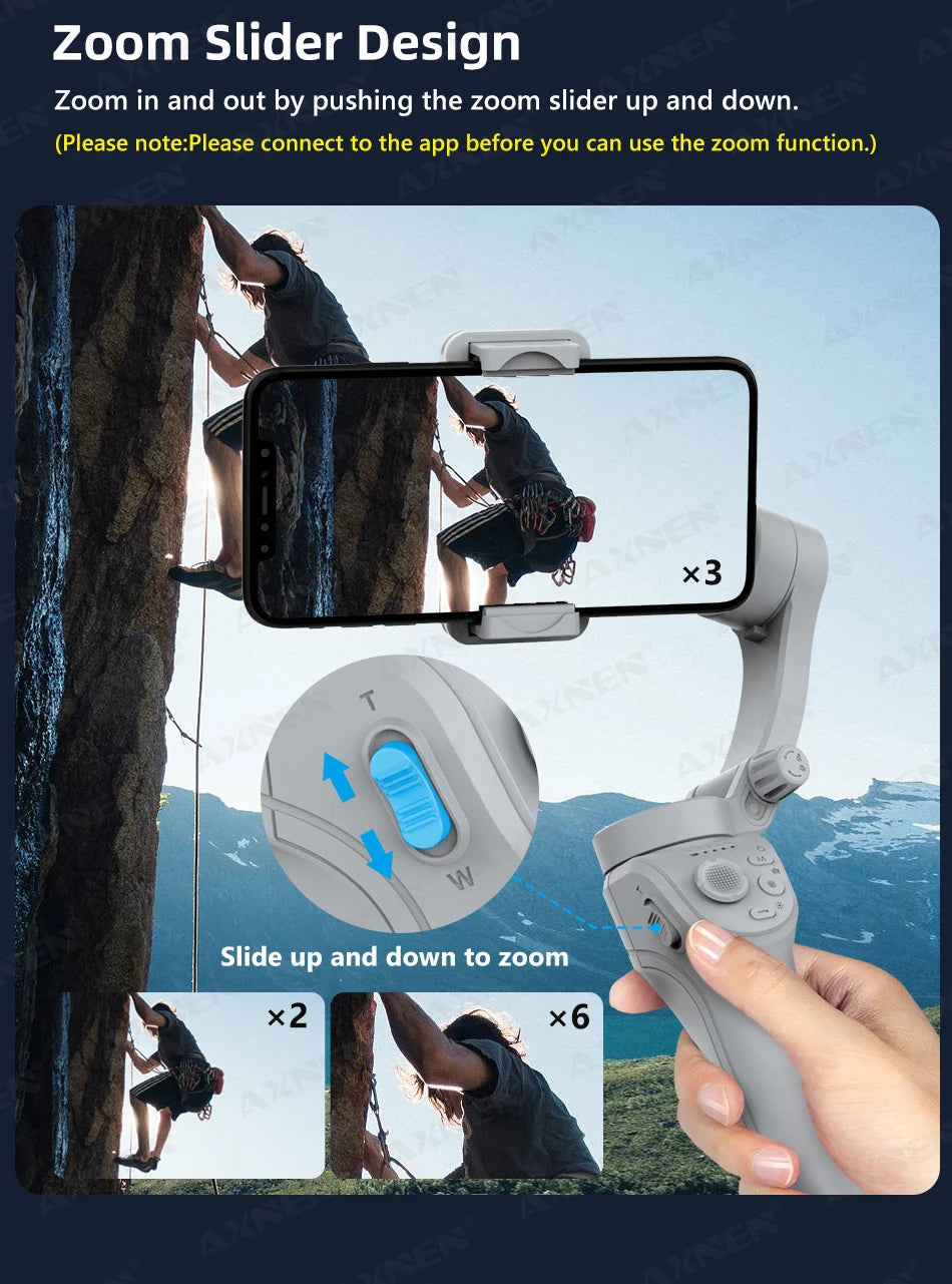 3 Axis Handheld Gimbal Stabilizer for Smartphone with Fill Light for iPhone Android Face Tracking Tiktok Vlog Smart Gimbals HQ6