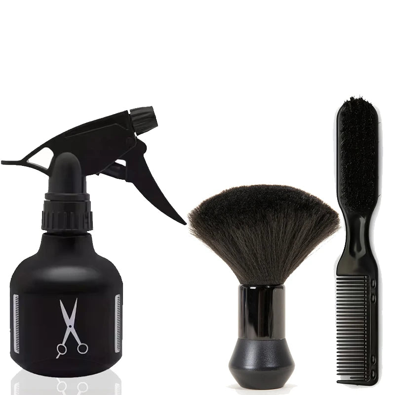 3piece Salon Professional Haircut Kit with Spray Bottle Cleaning Brush for Barbers & Home Use Salon Styling Accessories