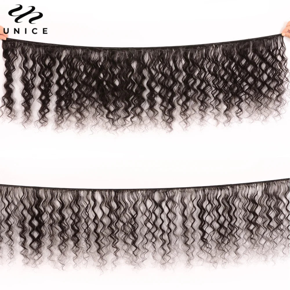 Unice Hair Loose Deep Wave Bundles 1/3/4 PCS Human Hair Bundles Sew In Quick Weaves Bundles Human Hair 100Gram Per Bundle