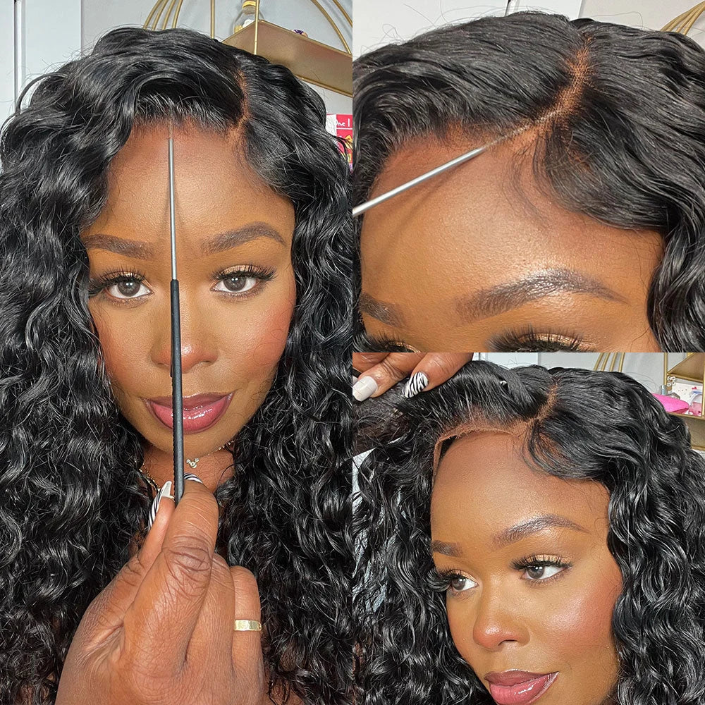 250 Density Deep Wave 360 13x6 13x4 HD Lace Front Human Hair Wig 4x4 6x6 Glueless Wig 30 Inch Curly Lace Frontal Human Hair Wig