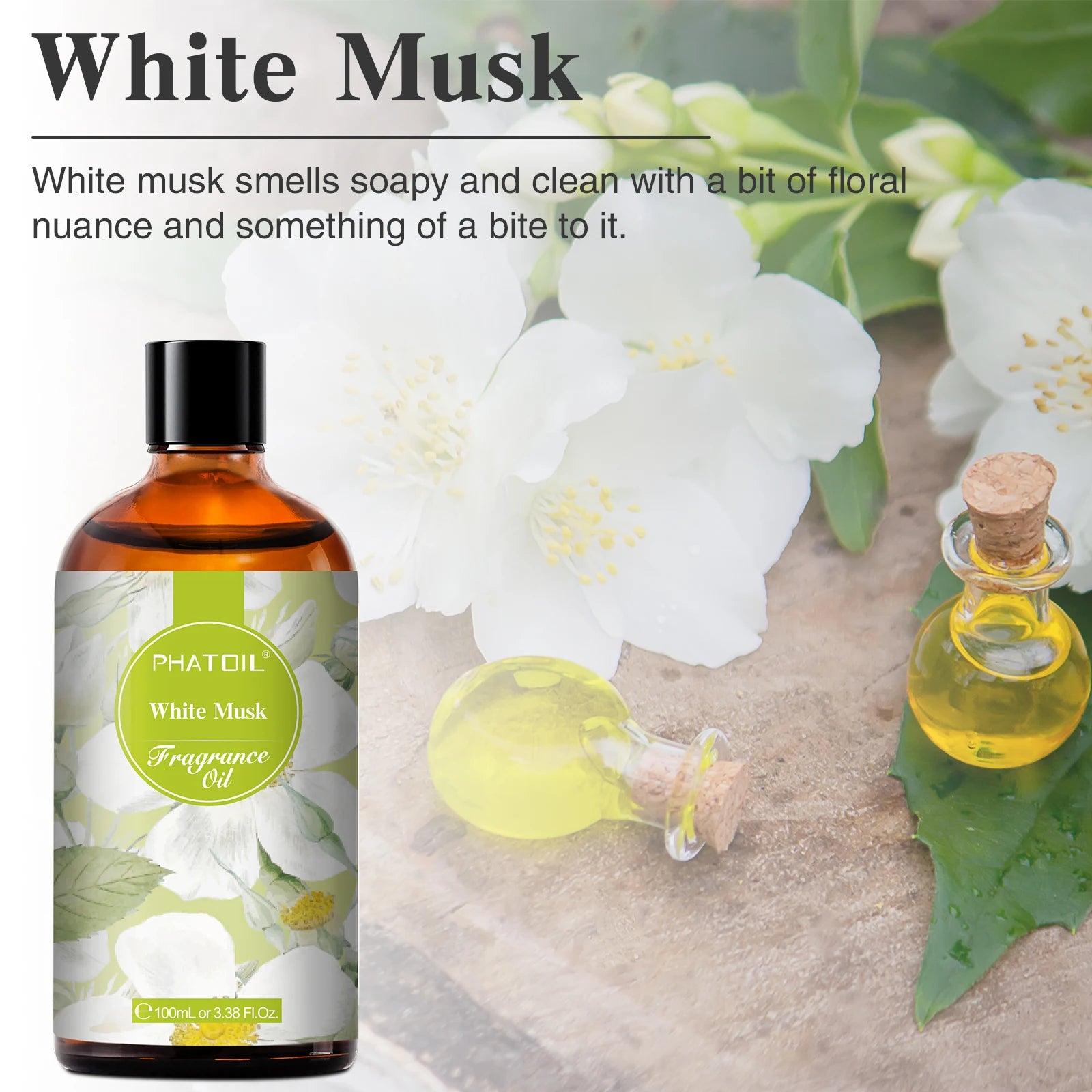 PHATOIL 100ml Aroma Fragrance Oil Fresh Linen Bubble Gum Baby Powder Angel Aromatherapy Essential Oils For Skin Candle Making