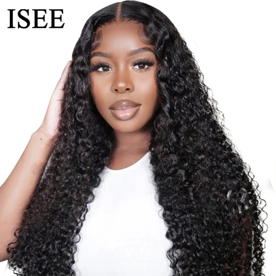 Wear Go Glueless Wig ISEE HAIR Mongolian Kinky Curly 7x5 HD Lace Wigs Ready To Wear 13X4 Lace Front Wig Pre Bleached Knots
