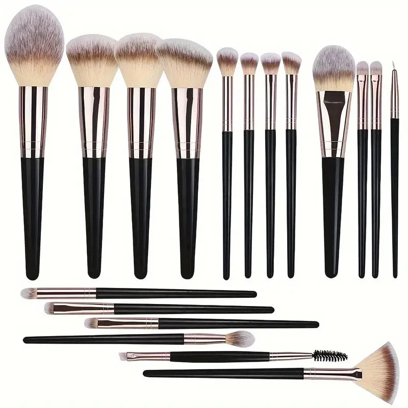 Complete Professional Makeup Brushes Set All in One Kit for Eyeshadow Eyeliner Face and Detailed Cosmetics Application Tools
