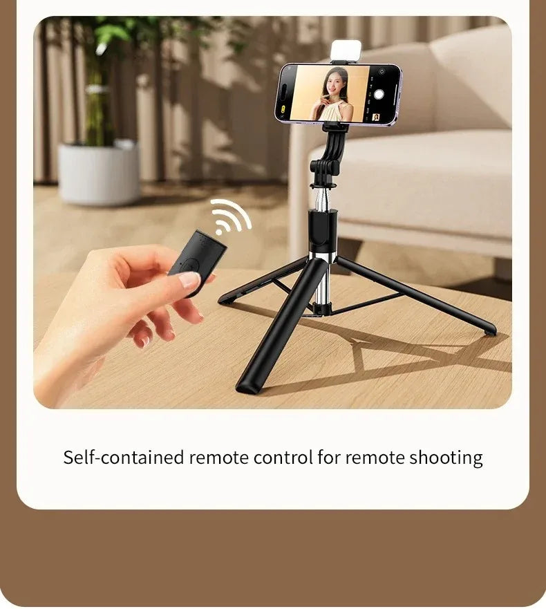 Selfie Stick 1700mm Ultra Long Stretch Portable Phone Holder Bluetooth Remote With Fill light Tripod Stand For Live Broadcas
